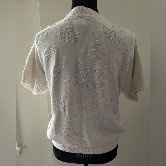 Vintage Yarnworks Cream Maple Leaf Sweater Size Large - Picture 4 of 11
